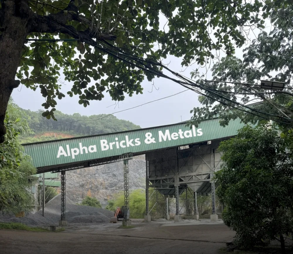 Stone crusher plant operations at Alpha Bricks & Metals